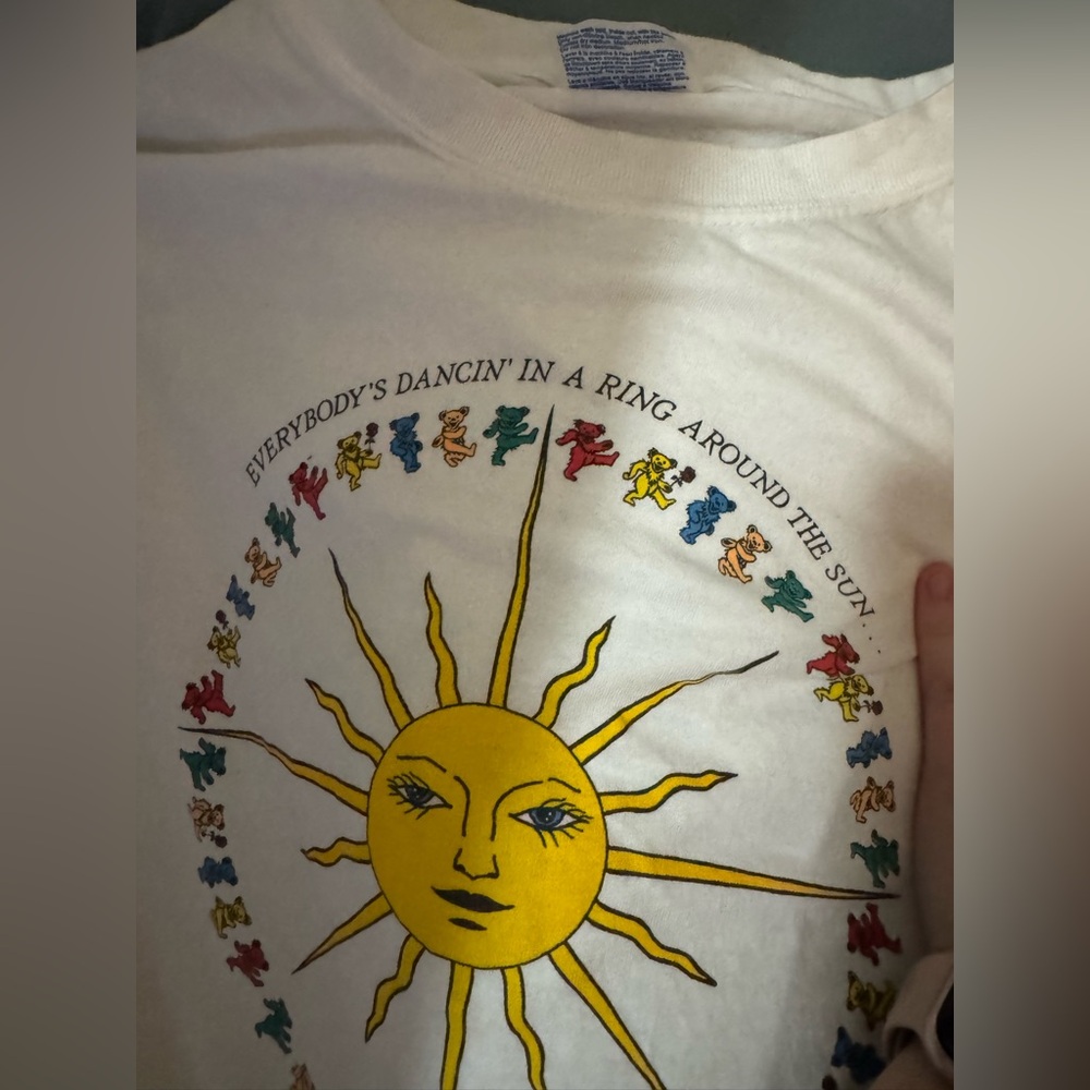 Vintage Grateful Dead Dancing Bears Sun Tee Hanes Heavyweight - Picture 4 of 6